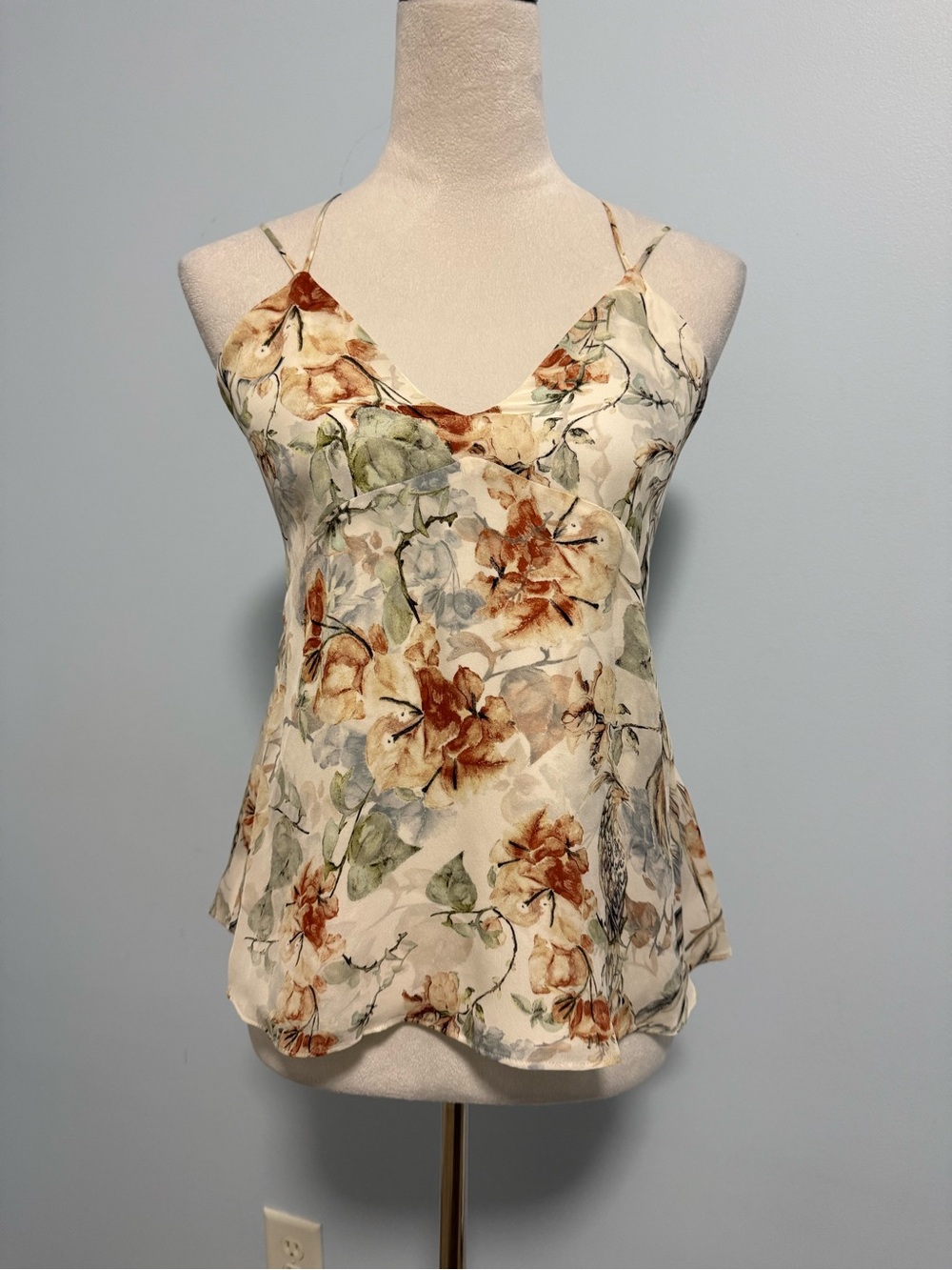 Haute Hippie Women’s 100% Silk Sleeveless Floral Lined Top Size XS